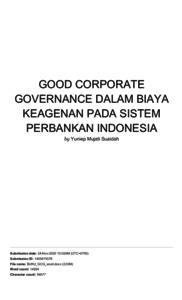 [ P ] Good Corporate Governance Dalam Biaya Keagenan Pada Sistem ...